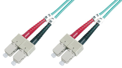 DIGITUS Câble à fibre optique, SC-Duplex - SC-Duplex, OM3,1m