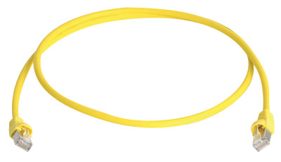 Telegärtner câble patch, Cat.6A (creux), S/FTP,  0,5 m jaune