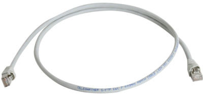 Telegärtner câble patch, Cat.6A (creux), S/FTP, 5 m, gris
