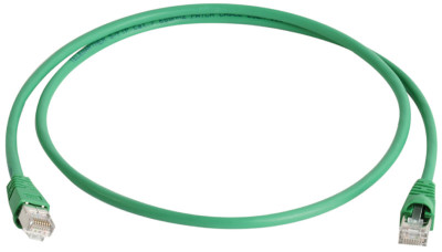 Câble patch Telegärtner, Cat.6A, S/FTP (PIMF), 50,0 m, vert