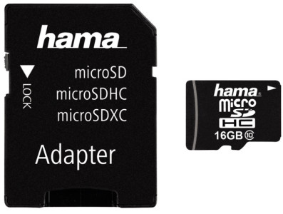 hama Carte mémoire Micro SecureDigital High Capacity, 16 Go