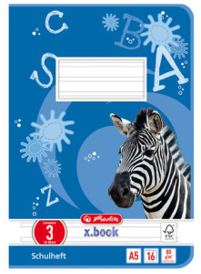 herlitz Cahier scolaire x.book, format A5, linéature 1 /