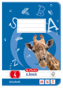 herlitz Cahier scolaire x.book, format A5, linéature 1 /