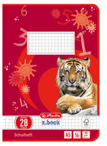 herlitz Cahier scolaire x.book, format A5, linéature 1 /