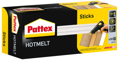 Pattex Cartouche pour collage à chaud HOT STICKS, ronde,