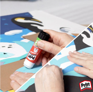 Pritt Bâton de colle 5 x 43g en paquet bonus, sans solvants,