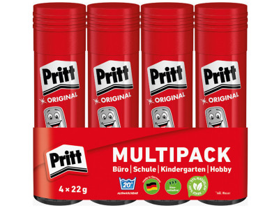 Pritt Bâton de colle 4 x 22g dans un paquet économique, sans