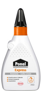 Ponal Colle à bois Express, sans solvant, tube de 225 g