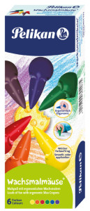 Pelikan Crayons de cire souris, couleur assortie, kit cadeau