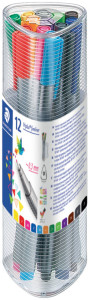 STAEDTLER fineliner triplus, 12er Dreikantbox