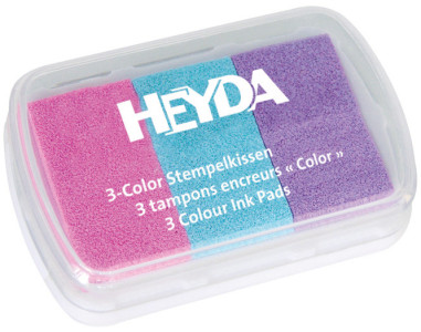 HEYDA Coffrets de tampons encreur rose vif/rose/magenta