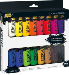 KREUL Peinture acrylique SOLO Goya Acrylic, 20 ml, kit de 16