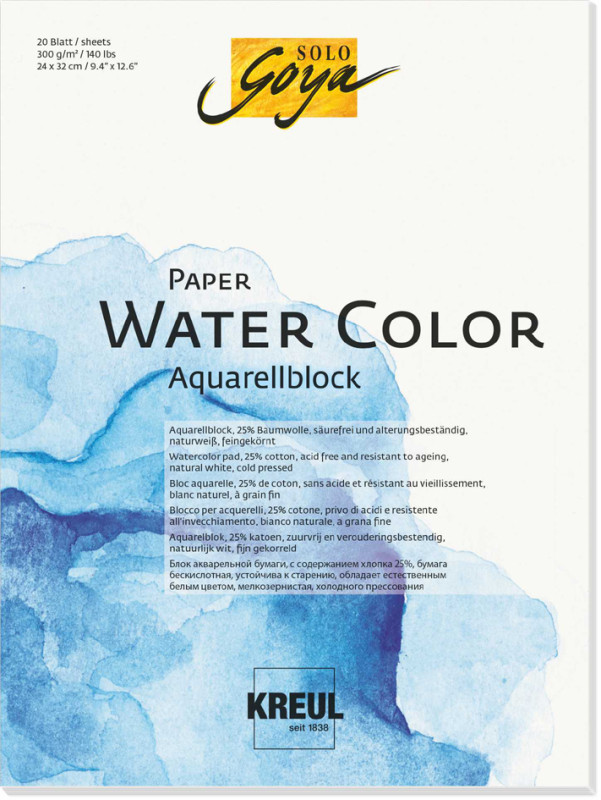 BLOC CANSON GRADUATE AQUARELLE 250g/m² 20 FEUILLES