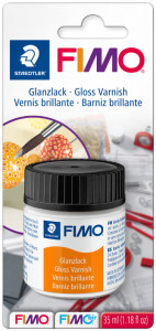 FIMO Vernis brillant, dans un flacon de 10 ml, pinceau dans