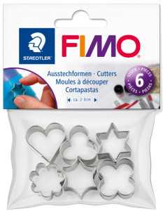 FIMO Moules à découper pour pâte à modeler, en métal, 6