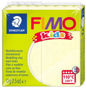 FIMO kids Pâte à modeler, à cuire au four, jaune, 42 g