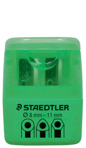 STAEDTLER Taille-crayons à deux trous 51260F, vert néon