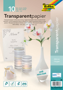 folia papier transparent, A4, 115 g/m2, blanc