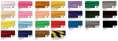 folia Fil métallique chenille, 8 mm x 500 mm, couleurs