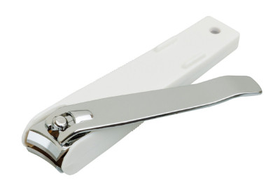 coupe-ongles Clauss grande chromé avec réceptacle,