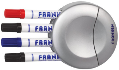 FRANKEN support-marqueur pour 4 marqueurs, effaceur intégré,