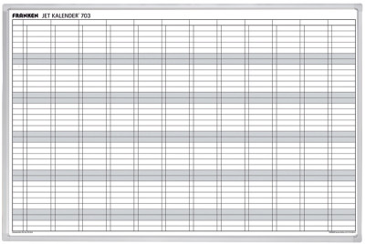 JetKalender du conseil de planification FRANKEN, calendrier annuel, 12 mois