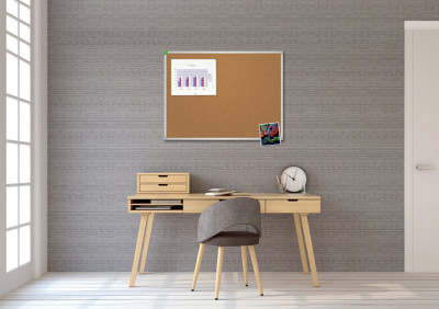 FRANKEN Tableau en liège U-Act! Line, 800 x 600 mm, marron