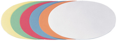 FRANKEN Cartes de modération Ovale, 110 x 190 mm, blanc