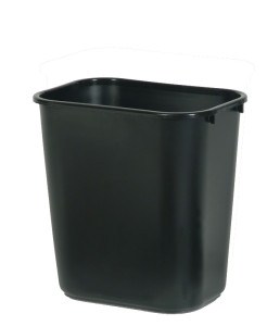 Rubbermaid Corbeille à papier, 26,6 litres, PE, noir