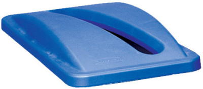 Rubbermaid Collecteur de déchets Slim Jim avec conduits,bleu