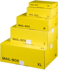 smartboxpro Carton d'expédition MAIL BOX, taille: S, jaune