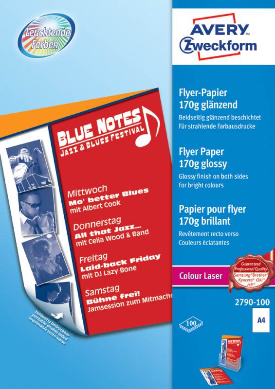 AVERY Zweckform Papier pour flyer, format A4, 170 g/m2