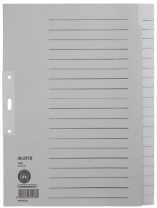 LEITZ Intercalaire en papier naturel, blanc, A4 extra-large