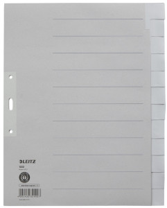 LEITZ Intercalaire en papier naturel, blanc, A4 extra-large