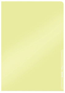 LEITZ pochette coin Premium, format A4, PVC, jaune, 0,15 mm
