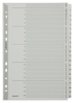 Ref:43240000] LEITZ Répertoire en carton mylar, chiffres, A4, 1-10, gris