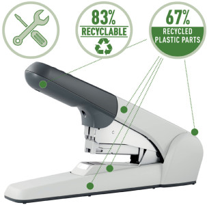 LEITZ Agrafeuse 5552, capacité d'agrafage: 60 feuilles