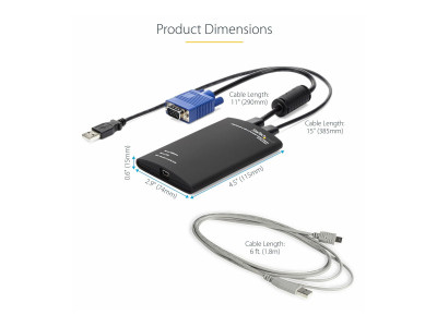 Startech : KVM CONSOLE TO USB 2.0 PORTABLE LAPTOP CRASH CART ADAPTER