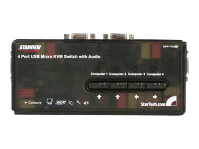Startech : 4 PORT MINI USB KVM kit avec CABLES et AUDIO SWITCHING