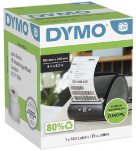 DYMO Etiquettes de retour LabelWriter, 25 x 54 mm, blanc