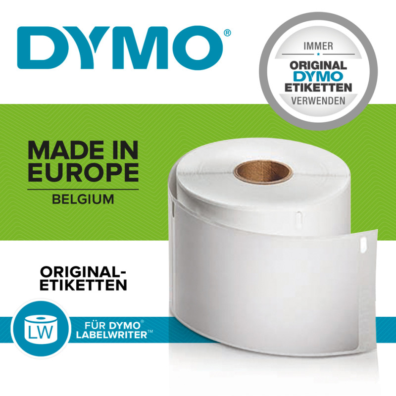 Étiquette adhésive LabelWriter plastique blanc - Dymo 