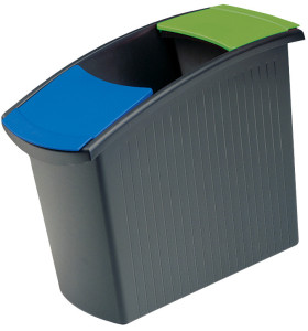 HAN Corbeille à papier MONDO, 18 litres, rectangulaire, vert