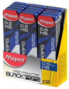 Maped Mines pour portemines BLACK'PEPS, 0,5 mm,présentoir 12