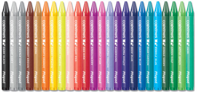 Maped Crayon de cire COLOR'PEPS WAX, étui en carton de 24