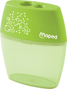 Maped double taille-crayon Shaker, couleurs assorties