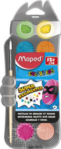 Maped palette de peinture COLOR'PEPS, 12 couleurs