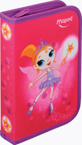 Maped Trousse Fairy, en polyester, rose, équipé