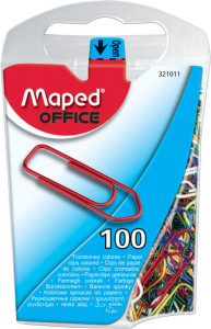 Maped Attache-lettres, acier laqué en couleur, 25 mm