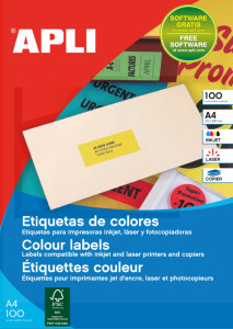 agipa Etiquettes adresse, 210 x 297 mm, jaune, coins droits