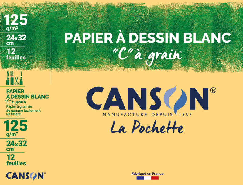 Canson - CANSON Papier à dessin 'C' à grain, A3, 224 g/m2